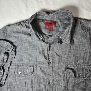 Foundry Shirt Young Men's Button Up‎ Shirt  Short Sleeve  Gray Size 4XLT